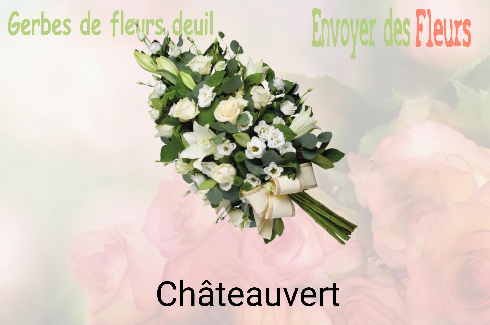 Gerbe de fleurs de deuil livrée à Châteauvert